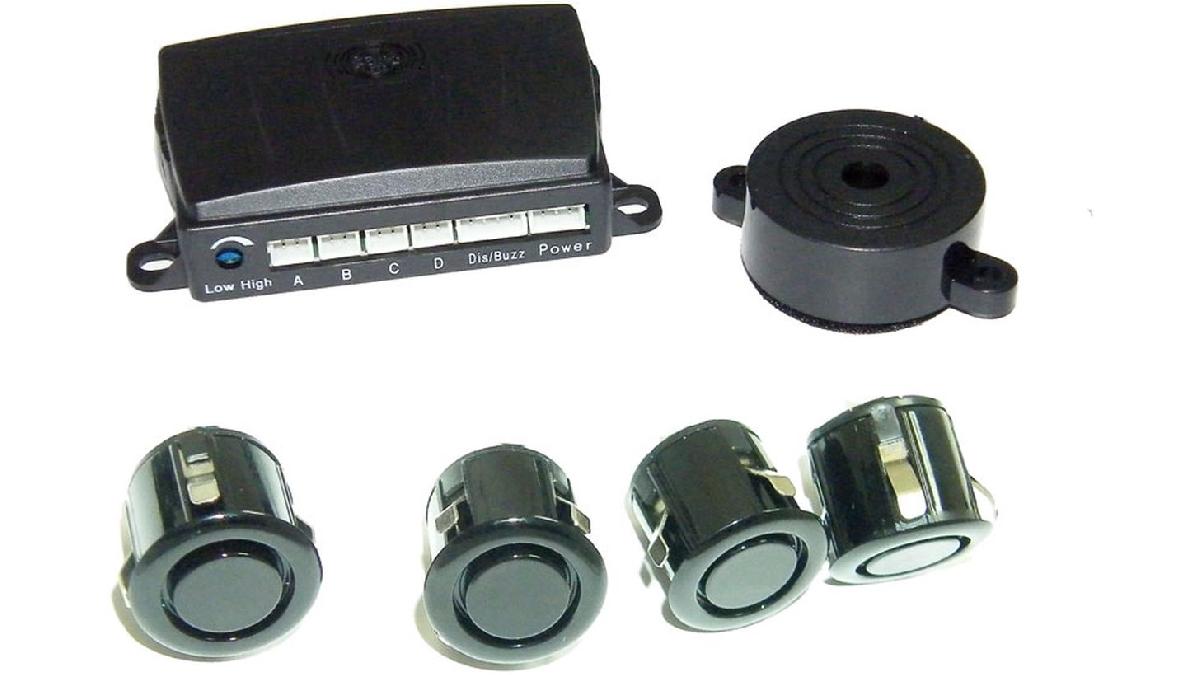 ParkSafe+Radar+recul+universel+%28compatibles+de+crochet+d%27attelage%29+avec+4+Capteurs%2FBuzzer+%28signal+sonore%29+%2812%2F24V%29